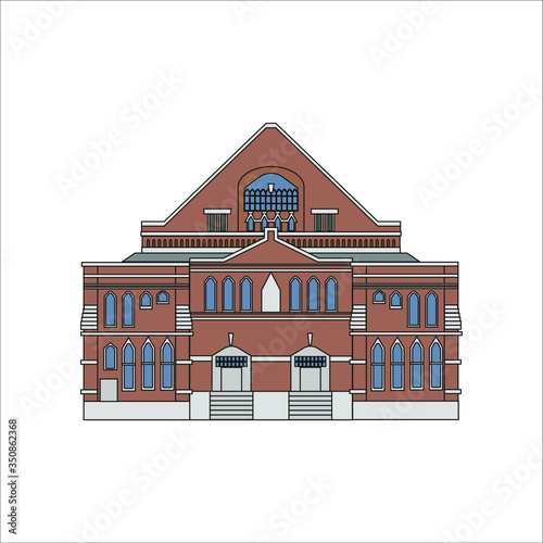Obraz na płótnie illustration of ryman auditorium city nashville in usa w salonie