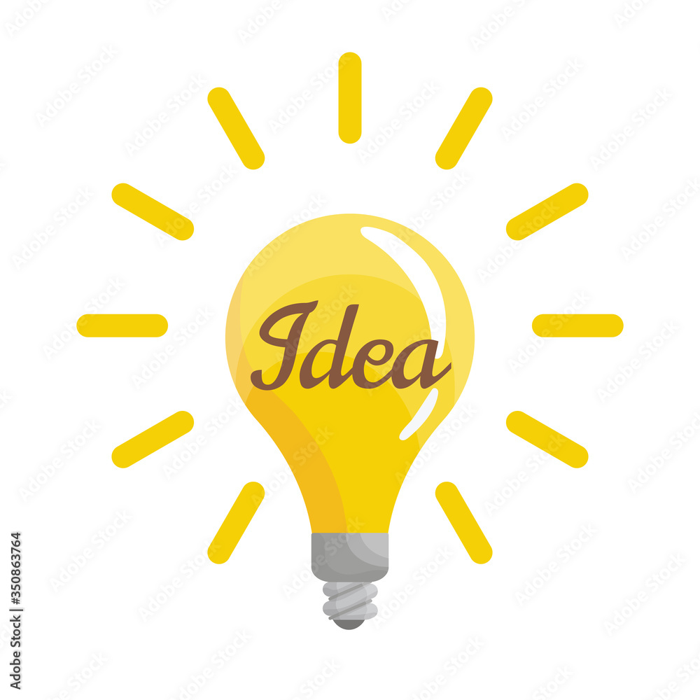 Light lamp creative idea with bulb for website and promotion banners. Effective thinking concept. Bulb icon with innovation idea. Vector business illustration concept Light lamp creative idea with bulb for website and promotion banners. Effective thinking concept. Bulb icon with innovation idea. Vector business illustration concept