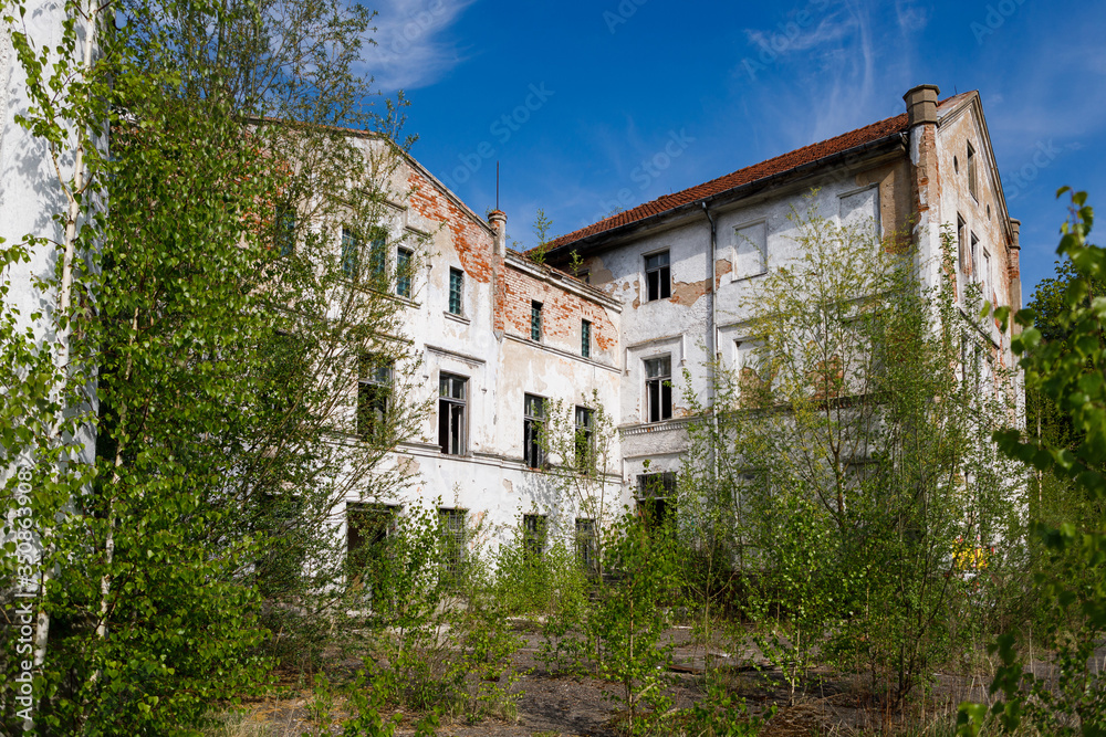 Abandoned old prussian Allenberg hospital in Znamensk, Russia