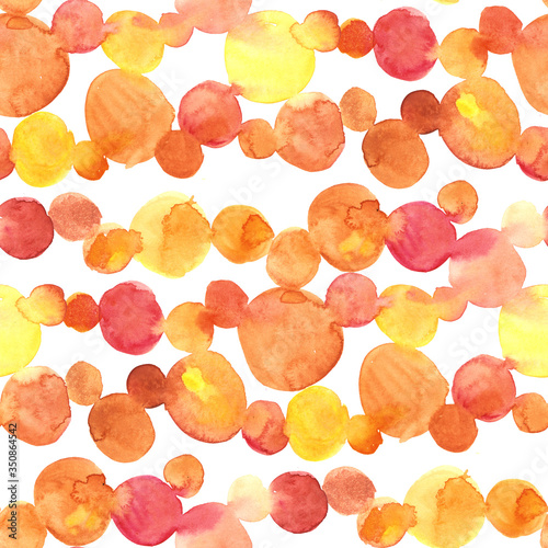 Watercolor yellow and orang...