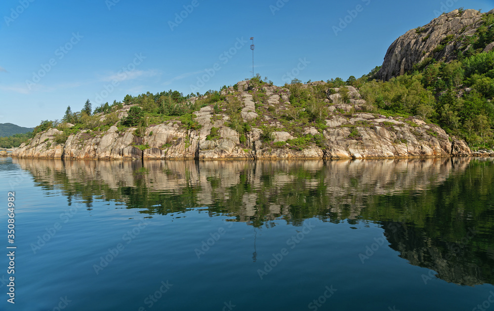 Lysefjord rock landscape sea view, Norway