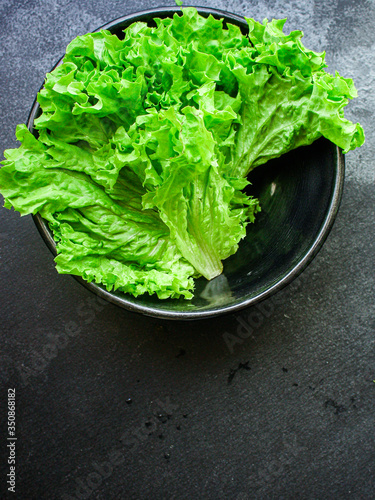 lettuce leaves salad vegetables Menu concept healthy eating. food background top view copy space for text healthy eating table setting keto or paleo organic product diet