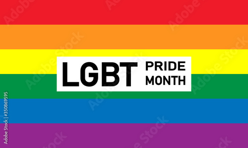LGBT Pride Month in June. Lesbian Gay Bisexual Transgender. Pride Celebrating LGBT culture symbol. LGBT flag design.Poster, card, banner and background. Rainbow love concept. 