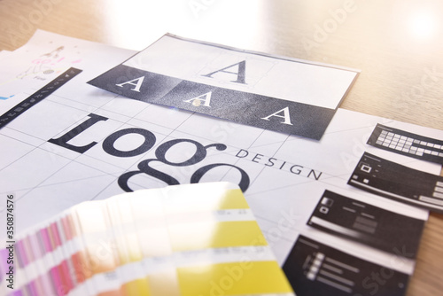 Logo design. Creative concept for website and mobile banner, internet marketing, social media and networking, branding, marketing material, presentation template.