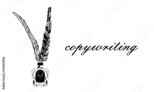 vector illustration of a black ink pen