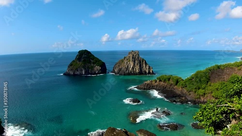 Dois irmãos island in Fernando do Noronha in Sancho View Point.
