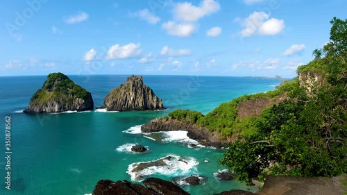 Dois irmãos island in Fernando do Noronha in Sancho View Point.