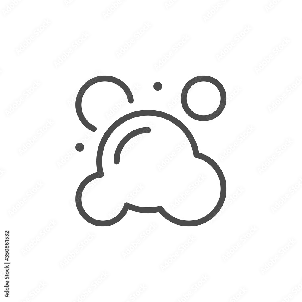 Bubbles and foam line outline icon Bubbles and foam line outline icon