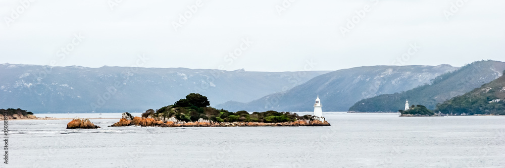 Lighthouses at the Entrance to Macquarie Harbour- Tasmania