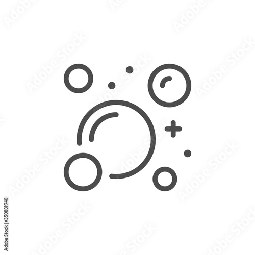 Bubbles and foam line outline icon