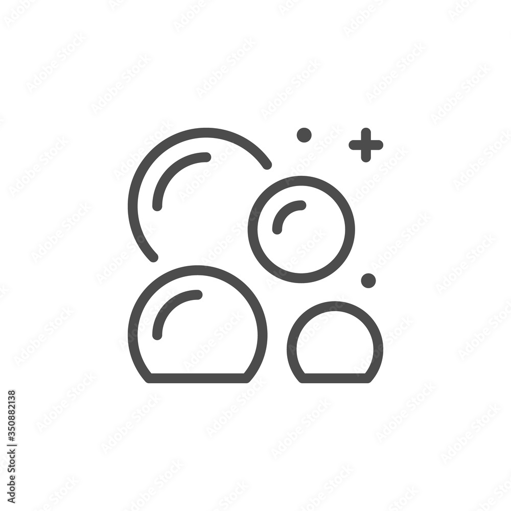 Bubbles and foam line outline icon Bubbles and foam line outline icon