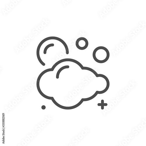 Bubbles and foam line outline icon