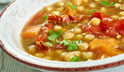 Moroccan Chickpea, Carrot, and Spinach Soup