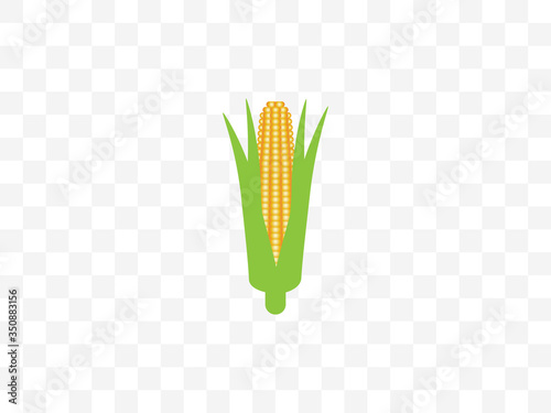 Corn, breakfast, food. Vector illustration, flat design.