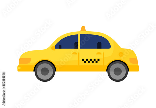 Yellow taxi car illustration. Auto, lifestyle, travel. Transport concept. illustration can be used for topics like airport, travelling, city