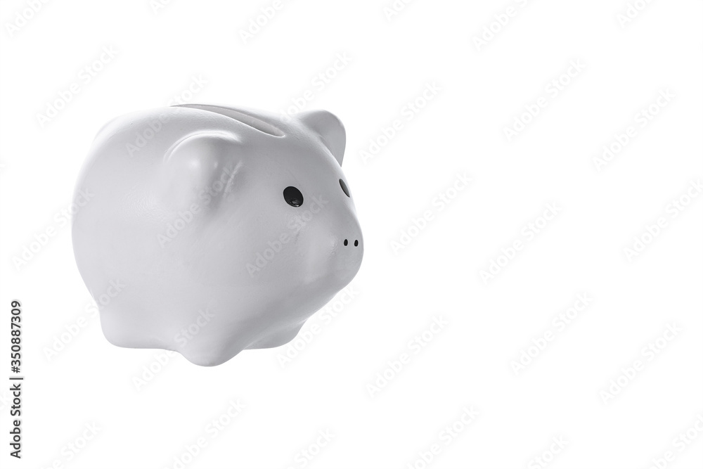 pink ceramic piggy-bank isolated on a white background pink ceramic piggy-bank isolated on a white background