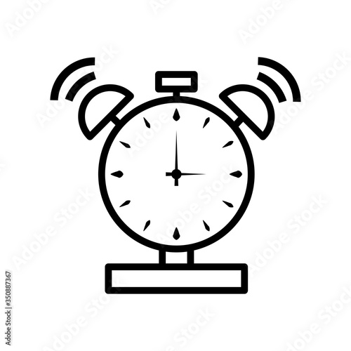 Alarm clock line icon