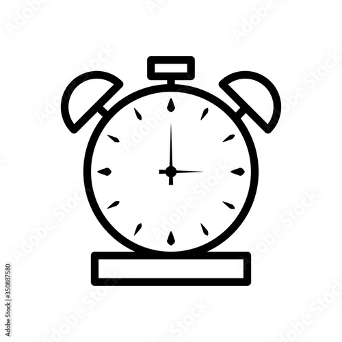 Alarm clock line icon
