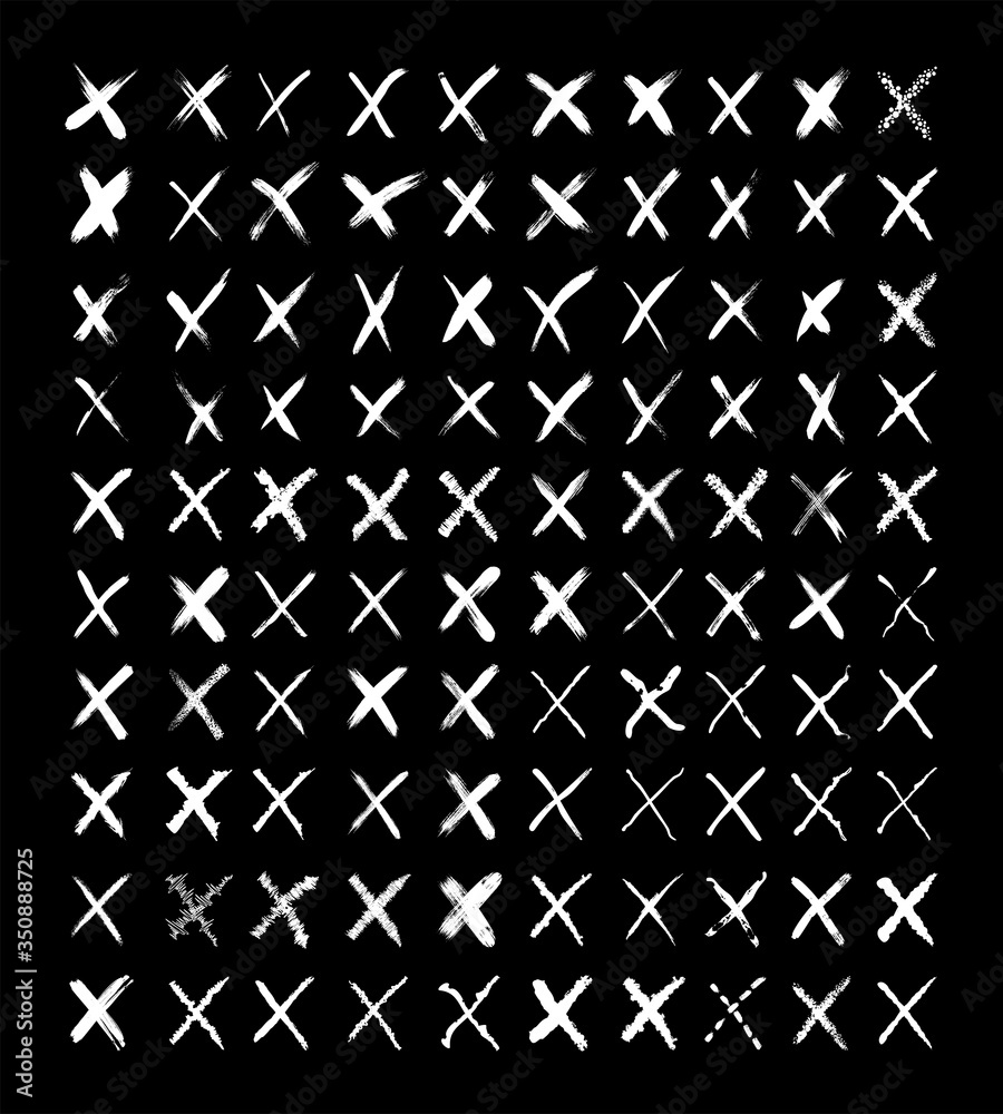 Vector collection of texturing crosses. Big set of grunge elements. Criss-cross and marks for your projects in a dirty and freehand style. Vector collection of texturing crosses. Big set of grunge elements. Criss-cross and marks for your projects in a dirty and freehand style.