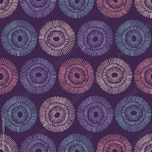 Seamless African Line Circles Design Pattern photo