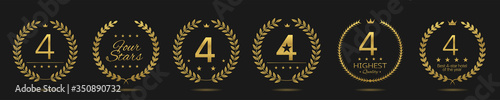 Best four stars hotel wreath labels