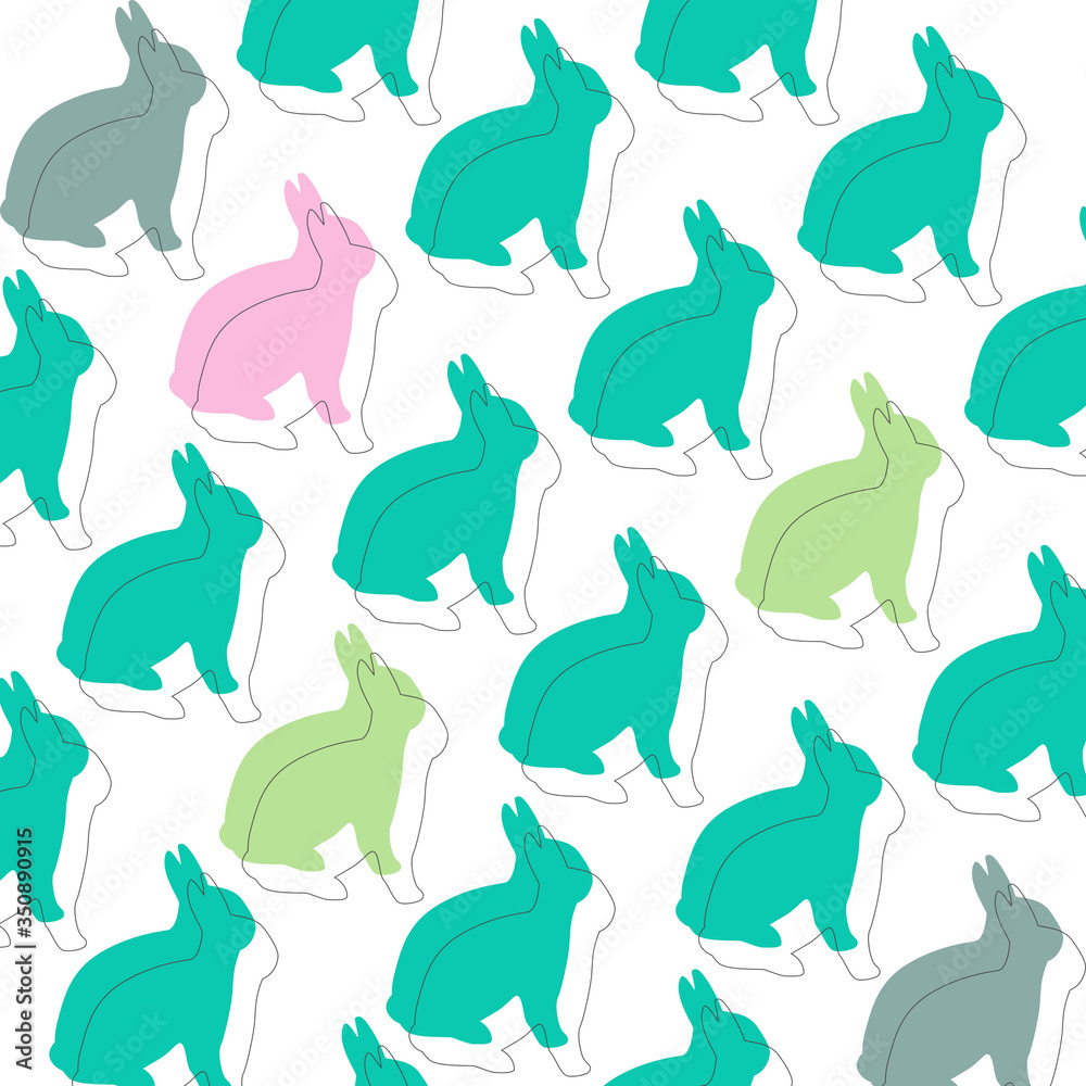 decorative pattern hare postcard background