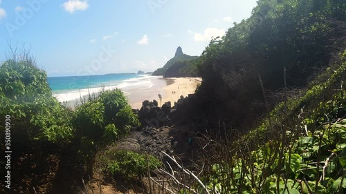 Cabimba Beach in Fernando de Noronha Island Brazil. photo