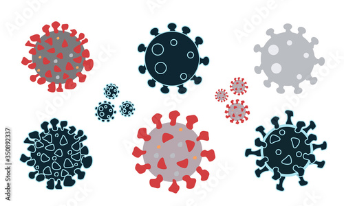 coronavirus in different styles photo