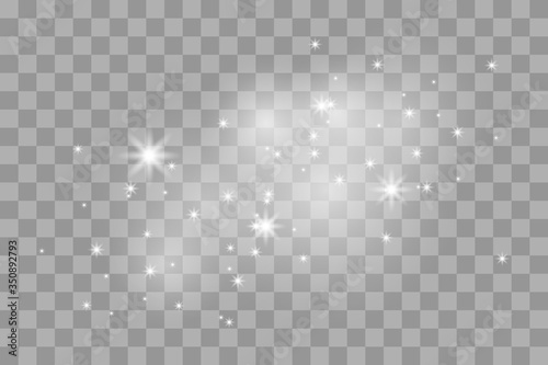 Shine light effect, png bright sparkle dust. Vector isolate