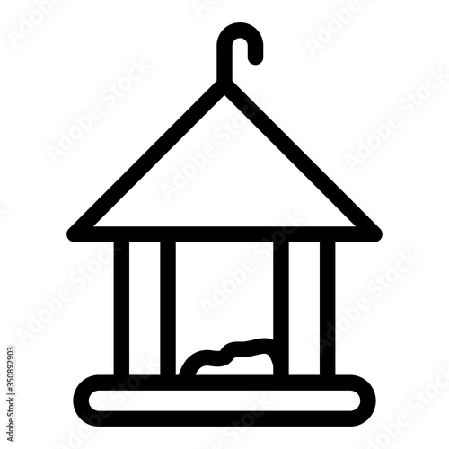 Season bird feeder icon. Outline season bird feeder vector icon for web design isolated on white background
