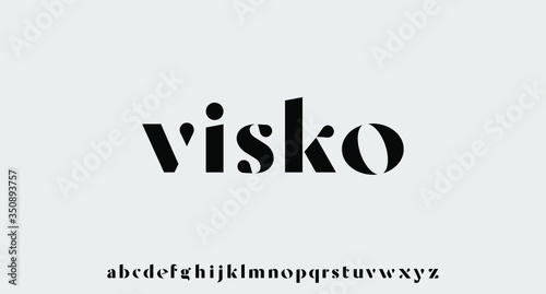 visco elegant lowercase font. luxury and unique alphabet photo