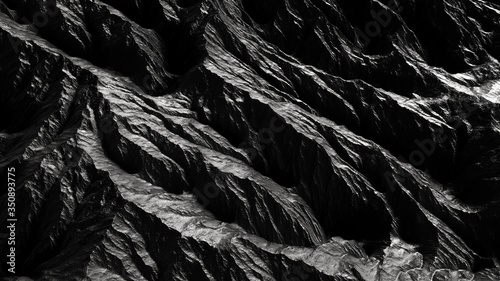 Abstract black  rock texture and background, Rock texture,,3d rendering,conceptual image. photo