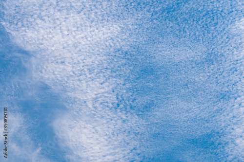 うろこ雲の青空 背景画像