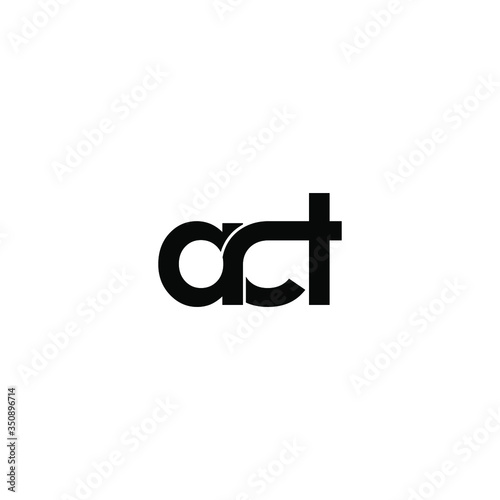 act letter original monogram logo design