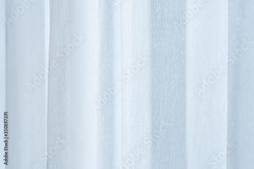 Transparent curtain that scatters the light. Fabric texture