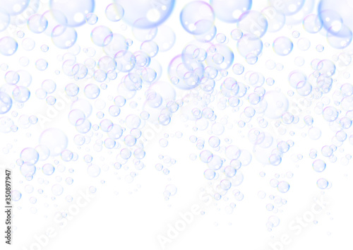 Abstract bubbles and sky (or underwater) background wallpaper.