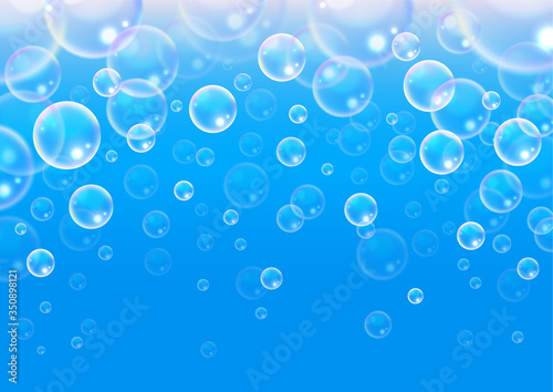 Abstract bubbles and sky (or underwater) background wallpaper.