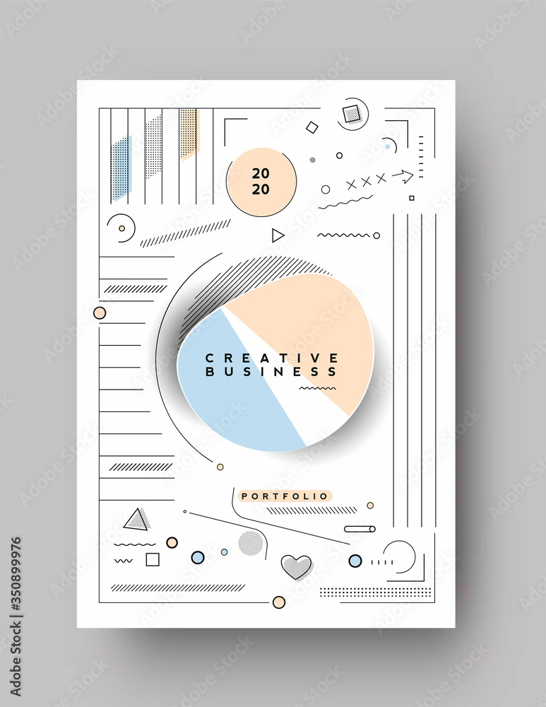 Fototapeta premium Abstract geometric background Use for modern design, cover, poster, template, brochure, decorated, flyer, banner.