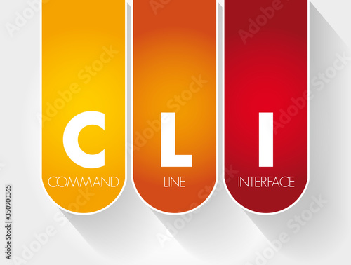 Konstfotografi CLI - Command Line Interface acronym, technology concept background