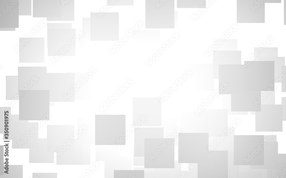 White abstract background. Misty backdrop with grey squares. 3D illustration