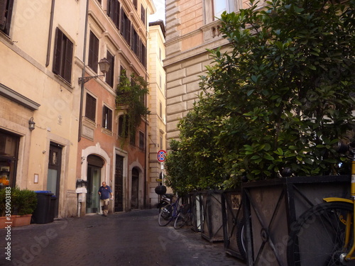 narrow street in the old town of rome