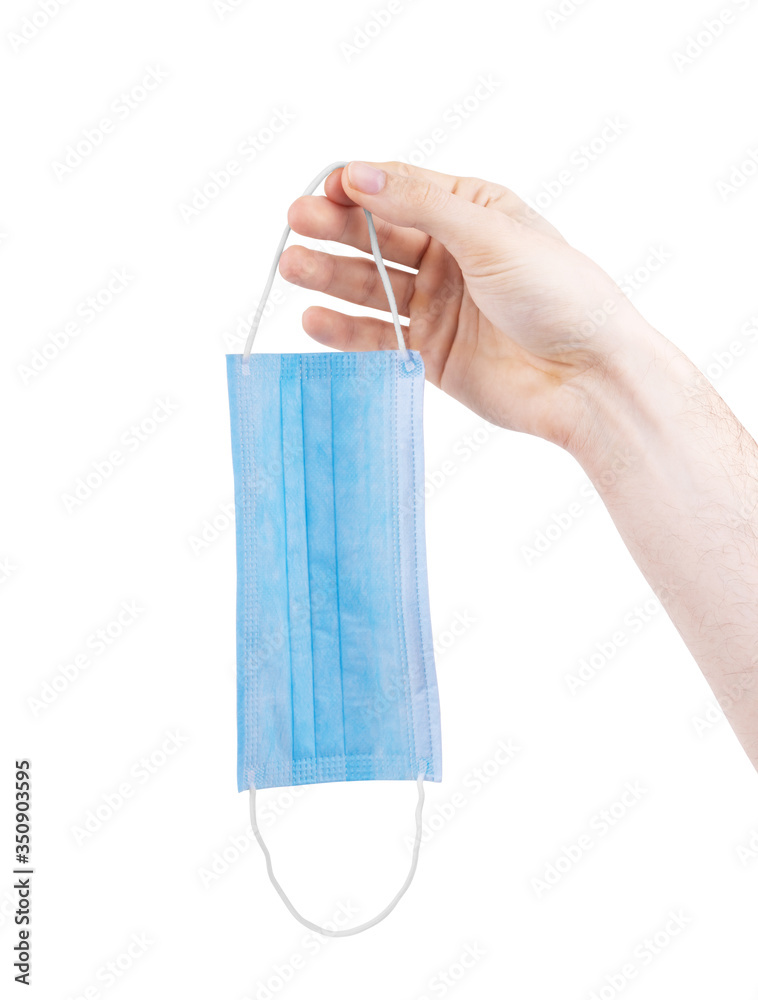 Hand give to surgical mask for protect corona virus (covit-19) isolated on white background with clipping path Hand give to surgical mask for protect corona virus (covit-19) isolated on white background with clipping path
