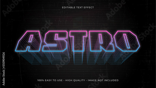 retro 80s text effect concept