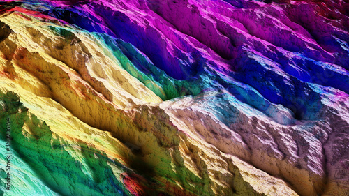 Abstract rainbow  rock texture and background, Rock texture,,3d rendering,conceptual image. photo