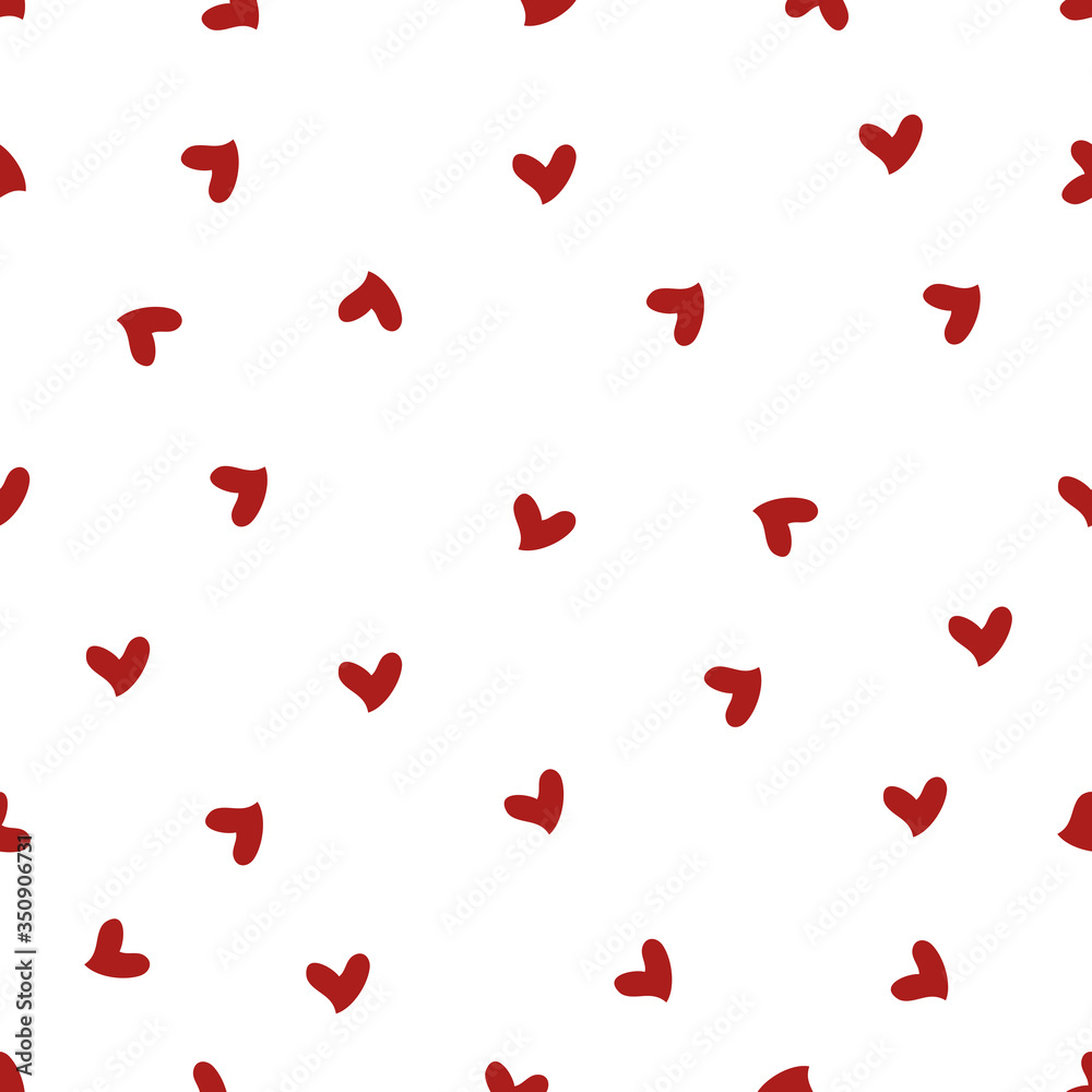red mini heart vector Seamless pattern