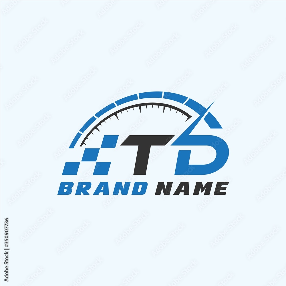 Letter T D logo icon design template elements Letter T D logo icon design template elements