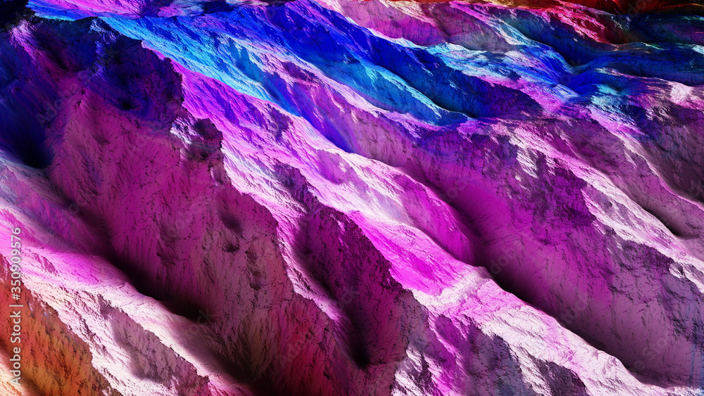 Abstract rainbow  rock texture and background, Rock texture,,3d rendering,conceptual image.