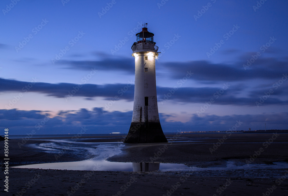 Perch Rock Lighthouse . New Brighton . Wirral .Merseyside