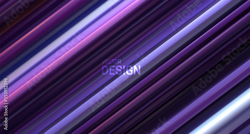 Violet layered surface. Abstract geometric background. Vector illustration. Striped pattern. Randomly sliced texture. Futuristic elegant decoration. Luxury banner or cover design