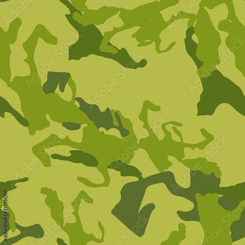 Forest camouflage of various shades of green color